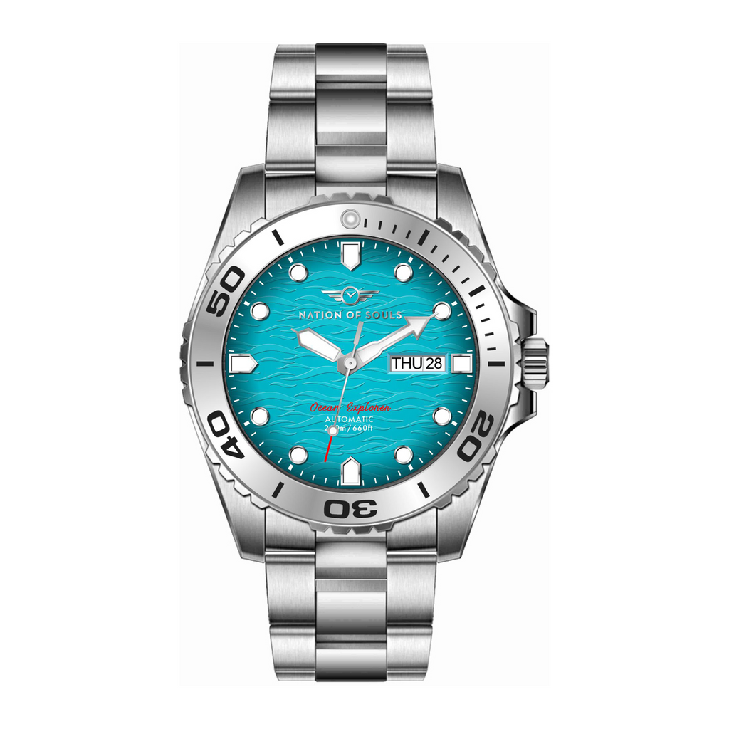 Silver and turquoise watch sale