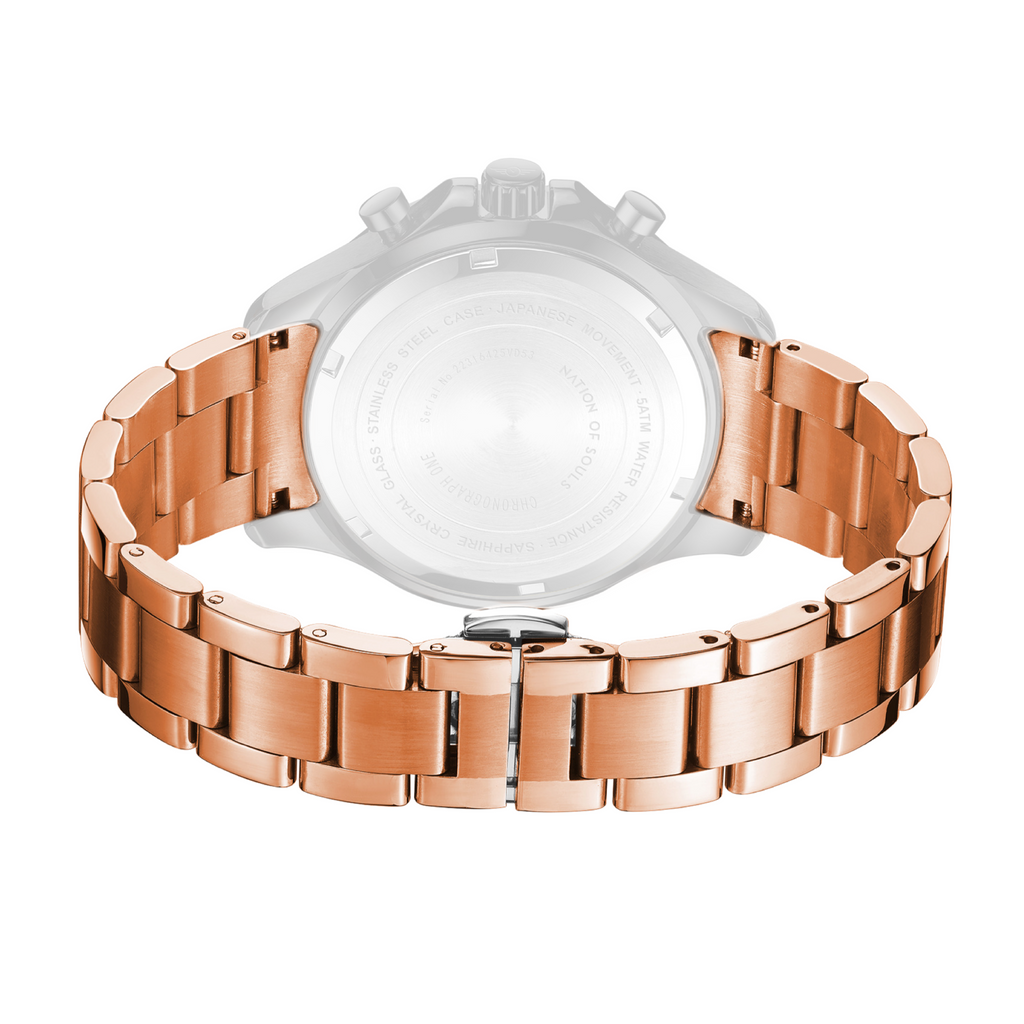 20mm Rose Gold Gloss Link Bracelet (to fit Chronograph One)