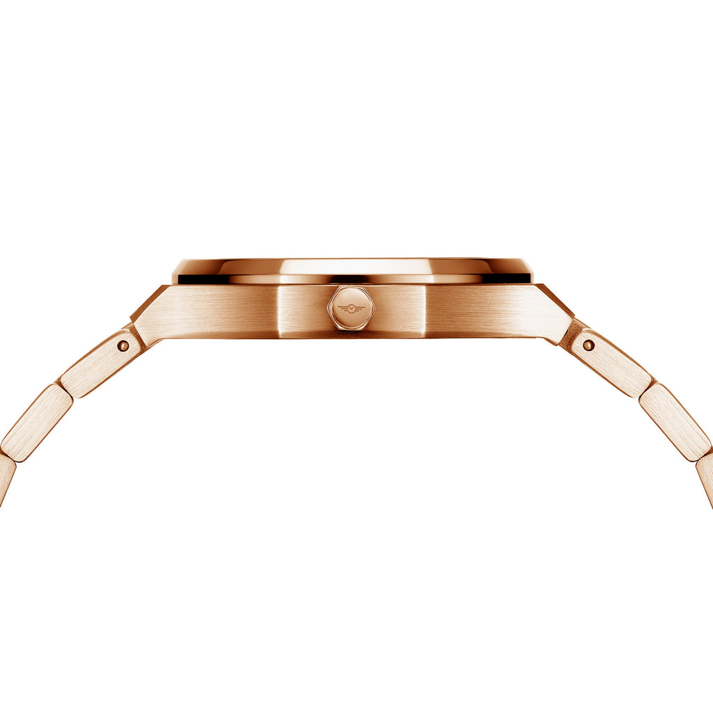 Womens 34mm Rose Gold Livia Watch With Rose Gold Bracelet and & Smoke Dial
