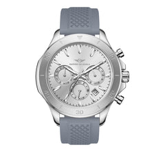 Chronograph One | Silver / Silver - Grey Rubber Strap
