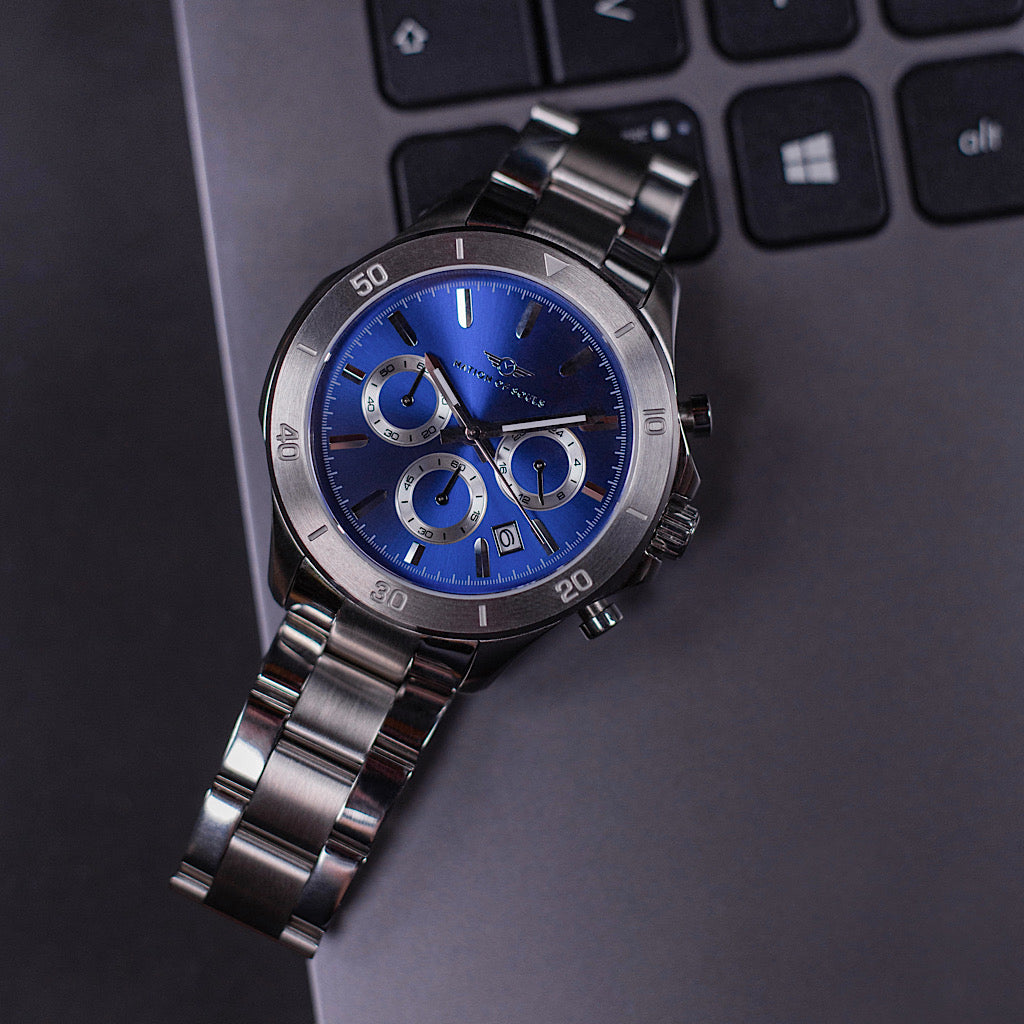 Chronograph One | Silver - Lapis Blue – Nation of Souls