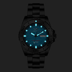 Ocean Explorer | Silver / Turquoise - Black Rubber Strap
