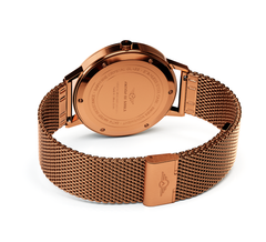 Eclipse | Rose Gold Gloss - Cobalt Blue (Mesh Strap)