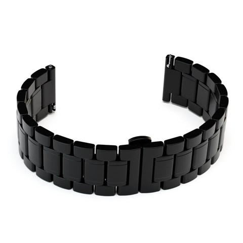 20mm Black Brushed Link Bracelet