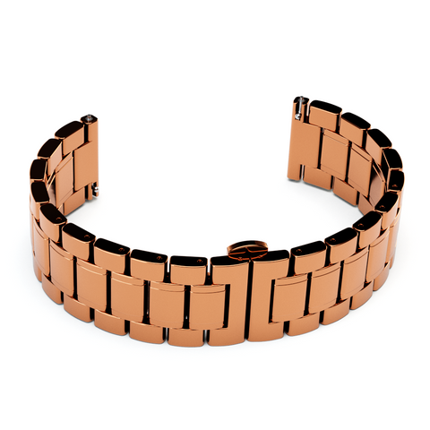 20mm Rose Gold Gloss Link Bracelet