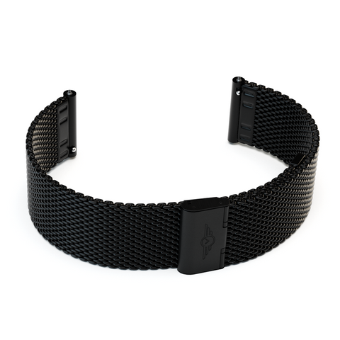 20mm Black Mesh Strap