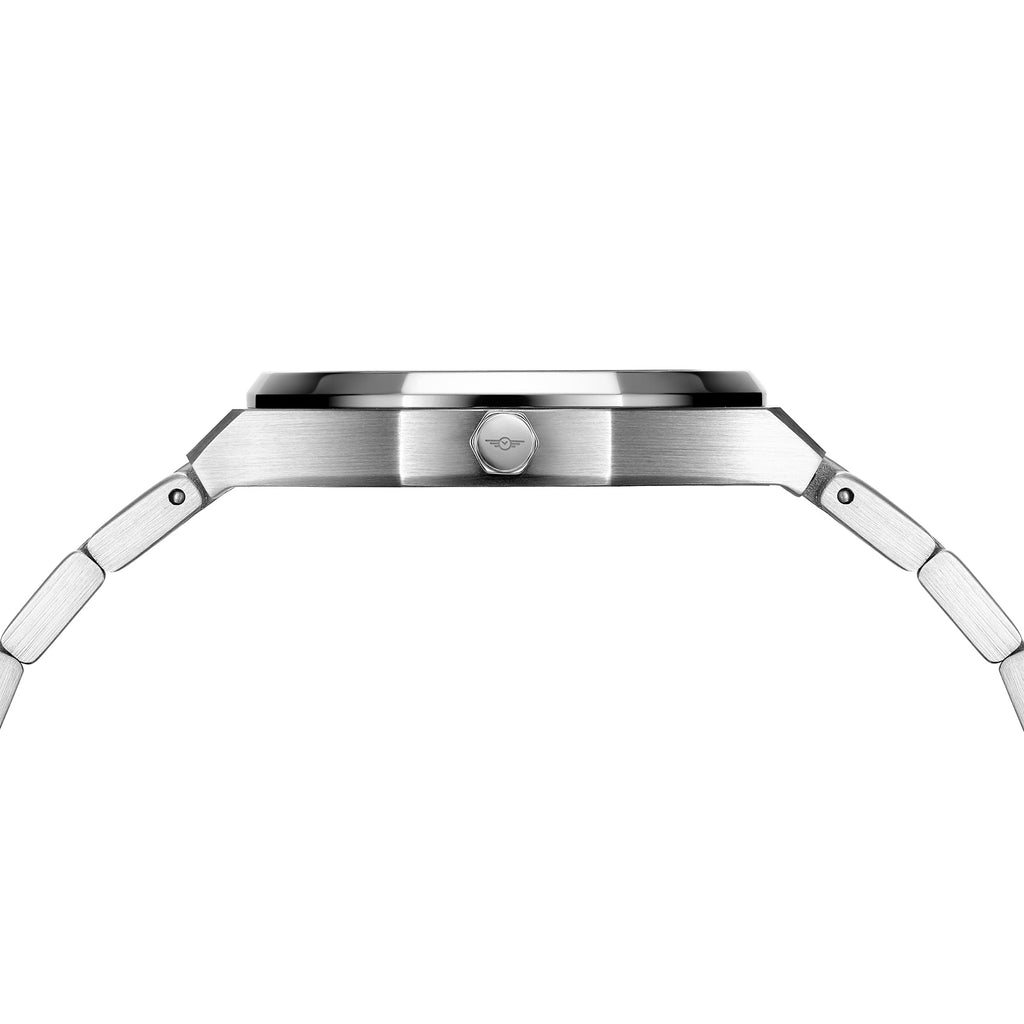 Womens 34mm Silver Stellar Watch With Silver Bracelet & Silver Dial