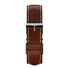 Chestnut Leather - Silver Gloss Strap